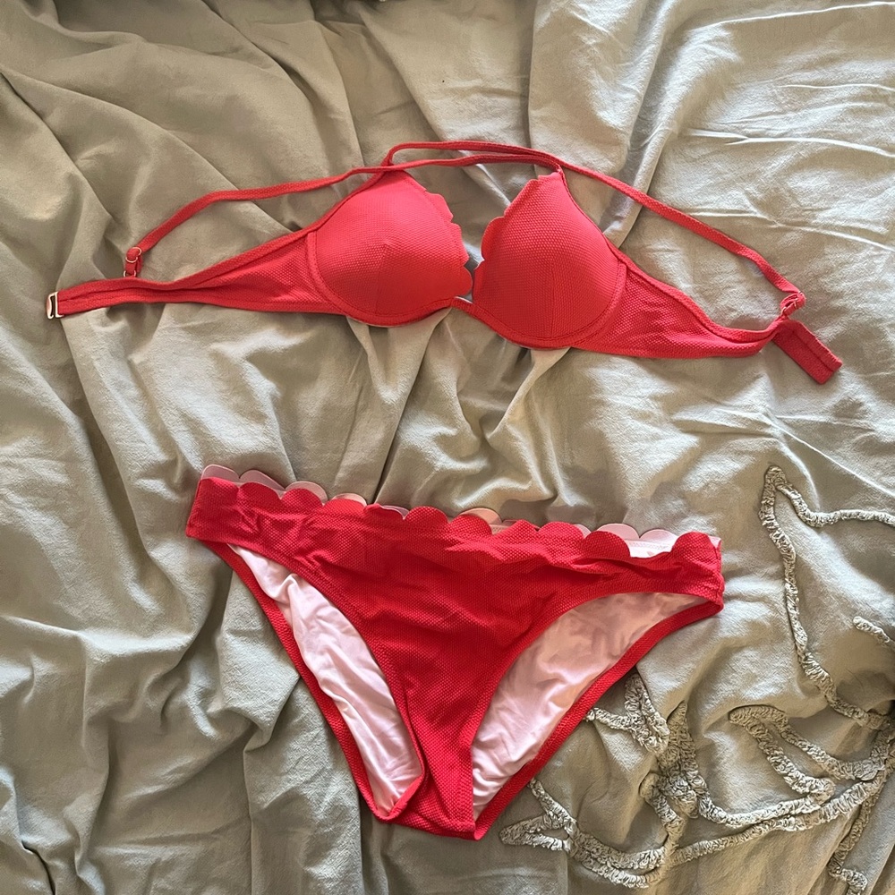 Shade & Shore Coral Bikini Set